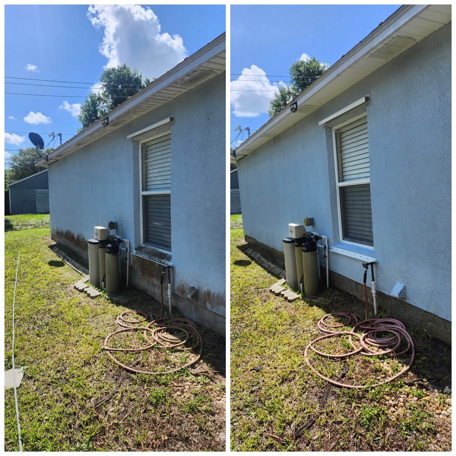 Home exterior after soft washing by MainSail Pressure Washing, Vero Beach FL