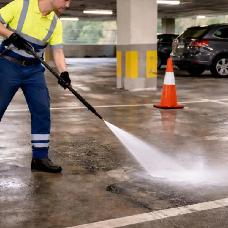 Parking lot and garage hot-water pressure cleaning in Vero Beach, FL