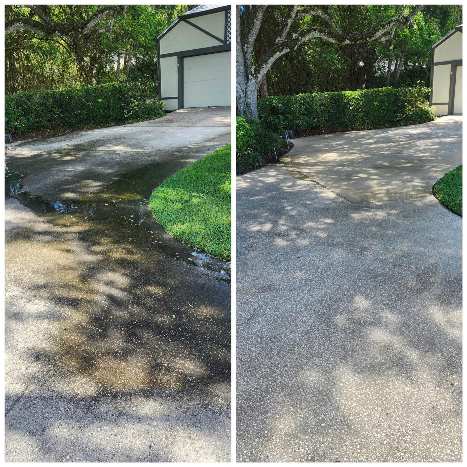 Paver driveway after cleaning and sealing in Vero Beach, FL